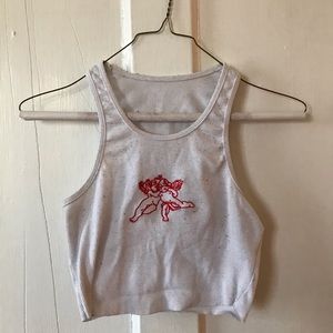 Extreme crop baby angels top
